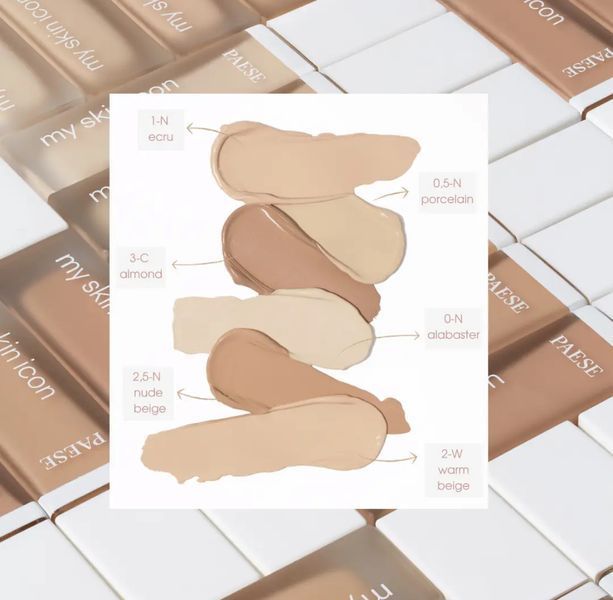 Тональний крем Icon матуючий з атласним фінішем My Skin Icon Paese 33ml, відтінок 1N ECRU 5902627625497 фото