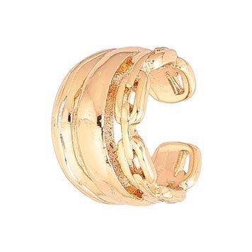 СЕРЕЖКИ XUPING ПОЗОЛОТА 18K МОНО-КАФА &laquo;ДЕКОРАТИВНИЙ ВІЗЕРУНОК&raquo; (1ШТ) ЛАНЦЮГ 9117100812345 фото