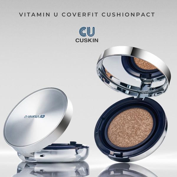 Кушон з полінуклеотидами та вітаміном U (23 тон) CU: VITAMIN U COVERFIT CUSHIONPACT NO.23 SPF 50+ PA+ 15г+15г 8866142251773 фото